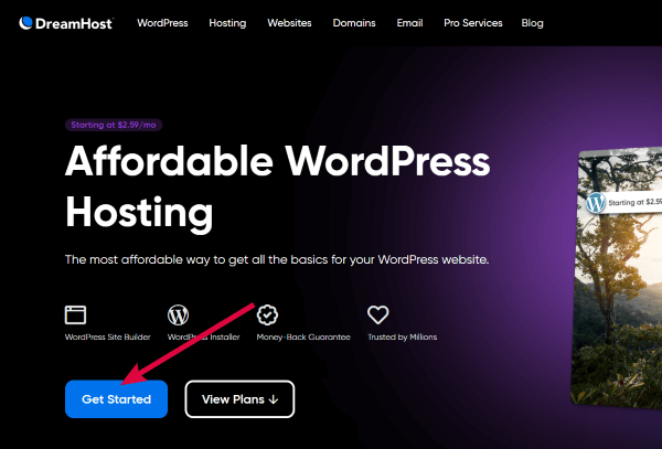 موقع Dreamhost.com