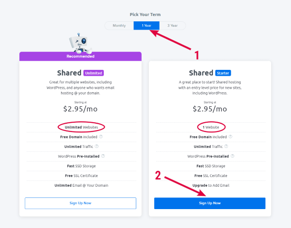 خطط الاستضافة المشتركة لدريم هوست